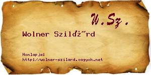 Wolner Szilárd névjegykártya